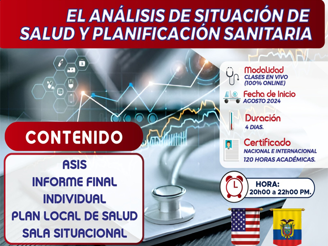 Curso técnico en el análisis de situación de salud y planificación sanitaria