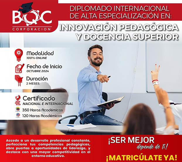 Diplomado Internacional de alta Especialización en Innovación Pedagógica y Docencia Superior