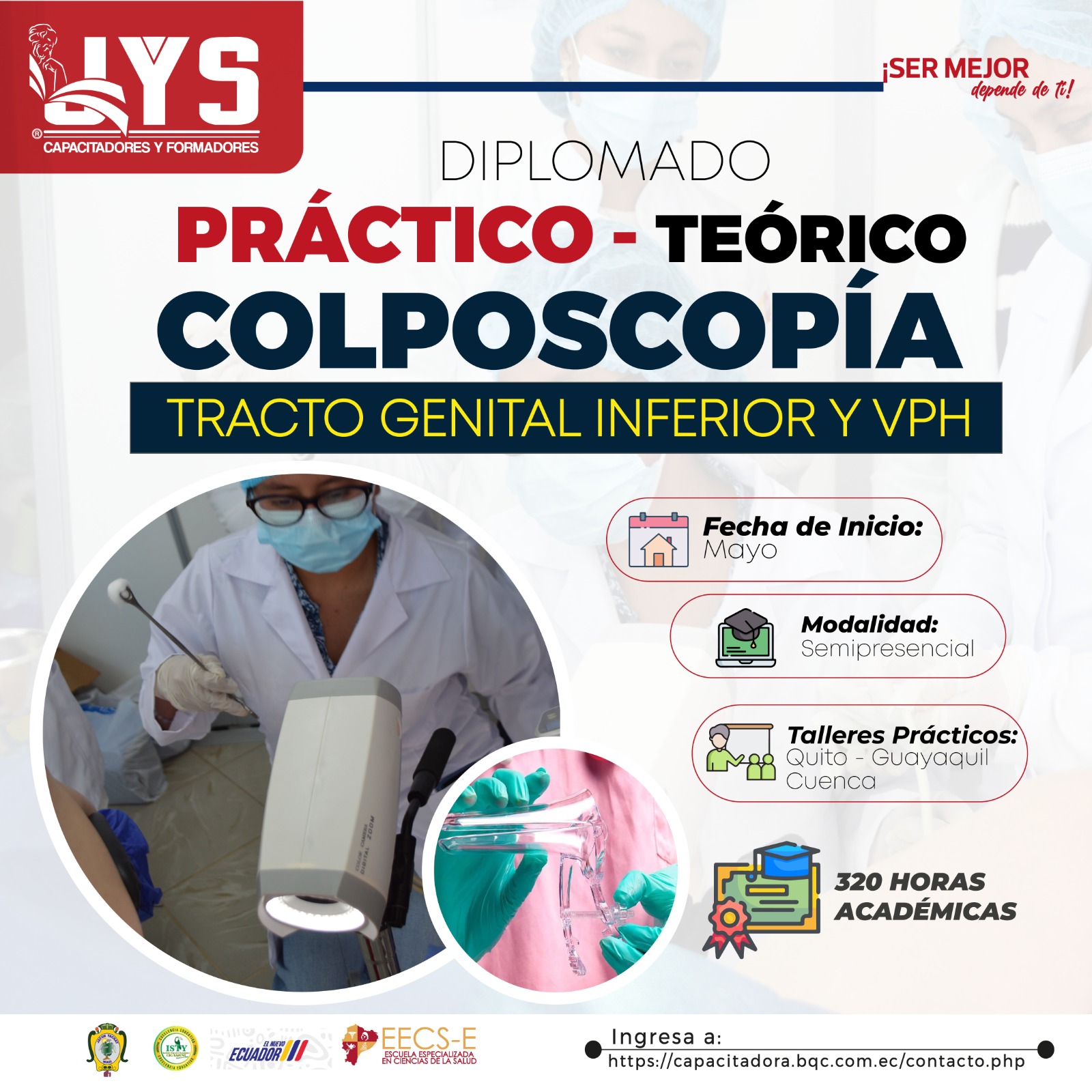 Diplomado práctico - teórico Colposcopía tracto genital inferior y VPH 3C